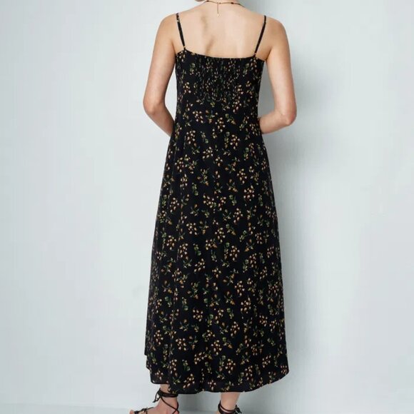 Fabrique Nora Floral Slip Camin Dress in Mulberry Silk Crepe - Picture 3 of 11